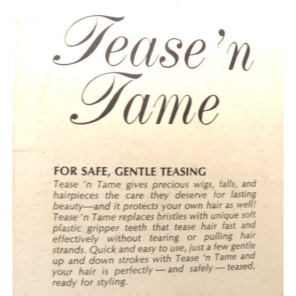 Vintage Tease N' Tame Wig Brush New Old Stock - Picture 4 of 4